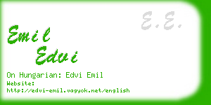 emil edvi business card